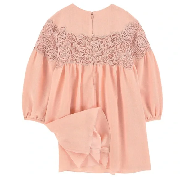 Chloe couture dress with guipure embroidery